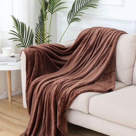 Couverture Jetable Flanelle - Polyester - 200 x 230 cm - Pour Canapé Lit Chambre Climatisation - 1 Pièce (1/4)
