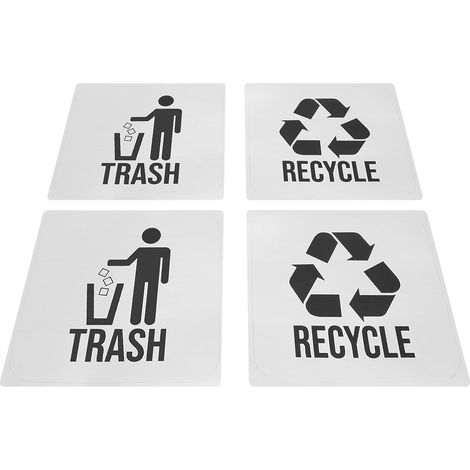 Modern Industrial Recycling Bin Stickers, Bin Label Set with Strong Adhesive for Home Office Kitchen Organization (1/5)