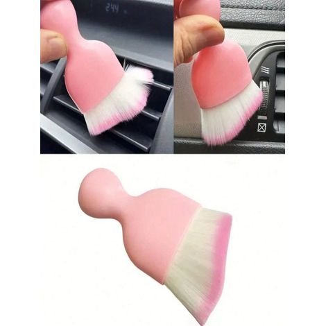 Brosse de nettoyage automobile pour nettoyer les détails intérieurs, enlever la poussière des bouches d'aération de la climatisation, brosse douce pour panneaux de carrosserie, évents et pièces en cui (1/2)