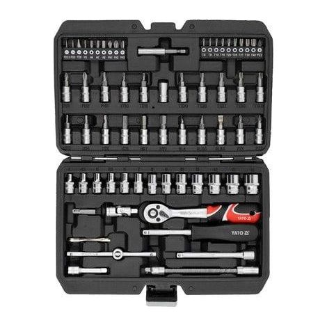 Yato Kit d'outils 1/4'' noir 68 pièces durable (1/3)