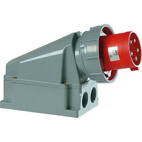 CEE-Wandgerätestecker 63A, 5-polig, 400V Power Twist, IP66/67 - inkl. Blindverschraubung