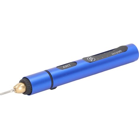 Mini meuleuse électrique portable USB, meuleuse électrique rechargeable, stylo à graver électrique, stylo de lettrage et de polissage, bleu. (1/5)