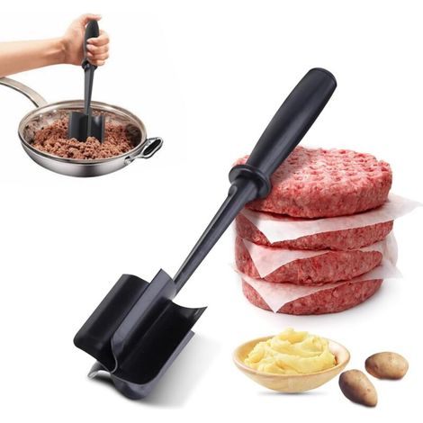 Hachoir à Viande pour bœuf haché, Presse-purée résistant à la Chaleur pour Viande de Hamburger, 5 Lames incurvées, broyeur de bœuf haché, Hachoir à Hamburger antiadhésif, Outil de (1/4)