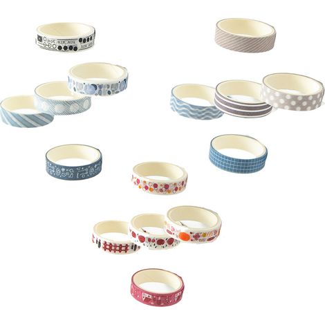 Ruban Adhésif Décoratif - 15 Rouleaux Motifs Variés - Pour Loisirs Créatifs Et Emballage Cadeau - Longueur 2M (1/3)
