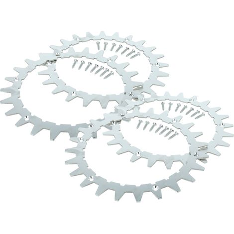 vhbw 4x Spikes compatible with Worx WR167E, WR142E, WR143E, WR165E Robot Mower - Stainless Steel, 24 Teeth, incl. Screws