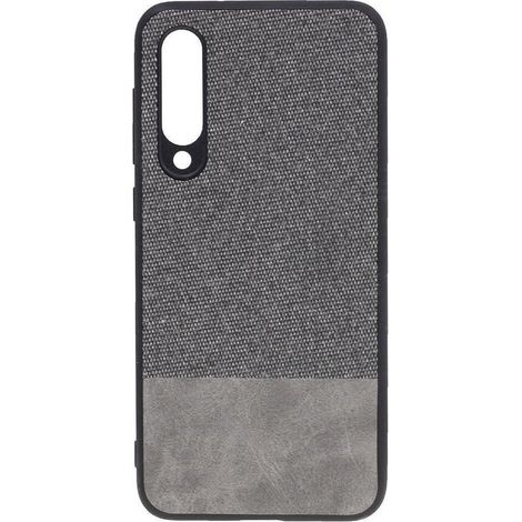 Coque arrière souple pour Xiaomi Mi 9 SE - Motif denim et cuir - Gris - Étui de protection (1/5)