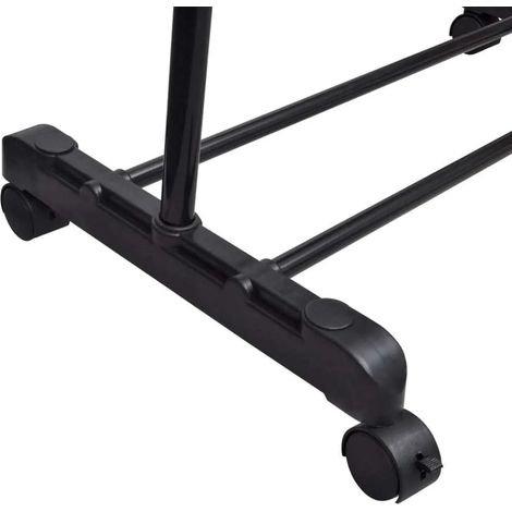 Porte-manteau de haute qualité - Noir - Réglable - 4 roulettes - 1 tringle - NEW8743732 (1/5)