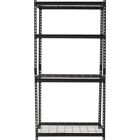 Etagère rayonnage d'atelier à emboîter 4 tablettes grillagées 1670x910x450mm max 800kg STILKER - 09009 (1/3)