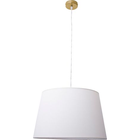Naeve BOLOGNA Suspension cylindrique beige 1 ampoule E27 en laiton rosace