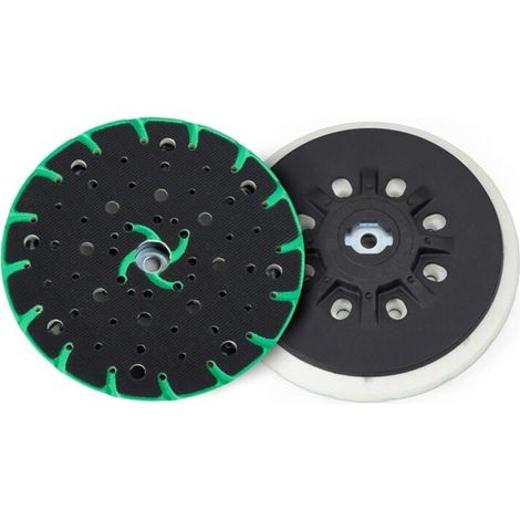 Plateau Ponceuse Excentrique 150 Mm Avec Aspiration Poussière Raccordement M8 Compatible Bosch Makita (1/4)