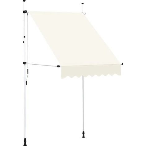 Store banne manuel rétractable de 150 cm, beige (1/5)