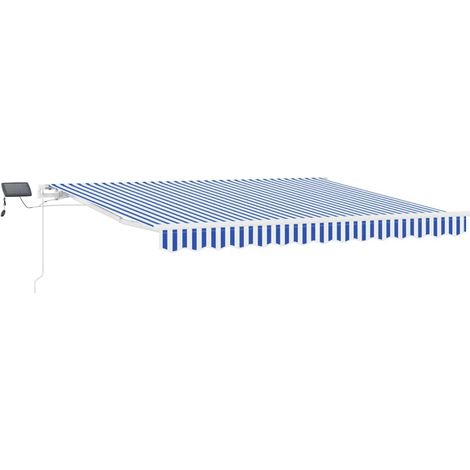 Maison Exclusive - Tenda Retrattile Blu e Bianco 350 x 250 cm