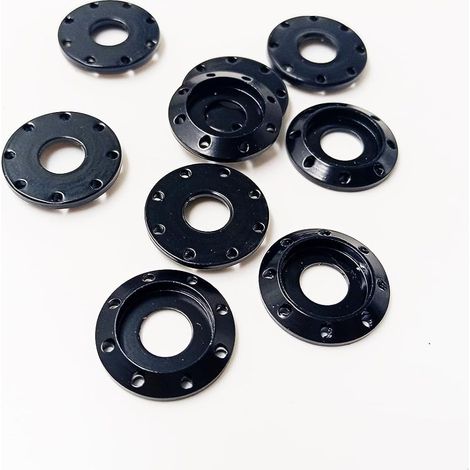 Rondelles en alliage d'aluminium, kit de boulons de carénage de compartiment moteur, M8, jeu de 20 pièces, convient aux locomotives, etc. (noir) (1/5)
