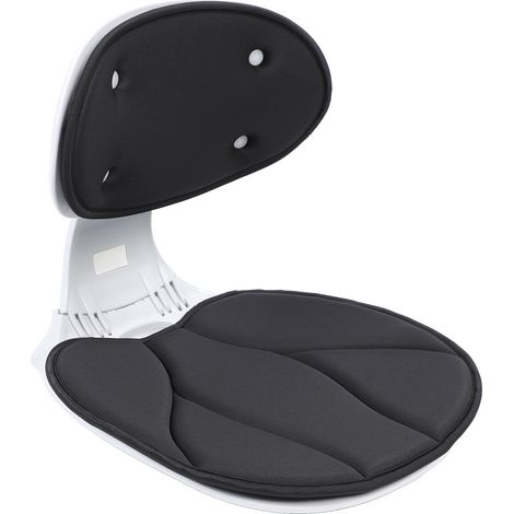 Support lombaire ergonomique pliable pour chaise de bureau, correcteur de posture, soulage l'inconfort en voiture, en voyage et à domicile (noir) (1/5)