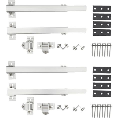 Support de panneau solaire, angle ajustable, construction robuste, ARGENT, 14.17-28.35in (1/2)