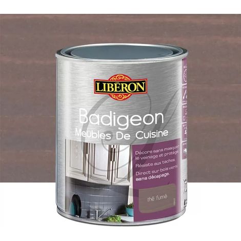 Badigeon (Boisine) Meubles de cuisine LIBERON Thé fumé 1 L (1/2)