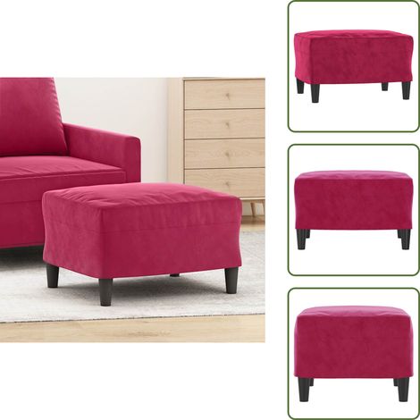 Sofa - vidaXL Fußhocker Weinrot 60x50x41 cm Samt - Relaxsessel (1/5)