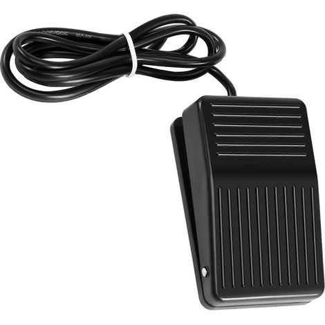 Interrupteur à pédale momentané en plastique antidérapant, 250 V CA, 10 A, SPDT, NO/NC, noir (1/5)
