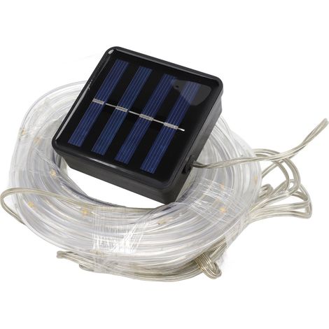 Hochleistungsfähige, wasserdichte LED-Solar-Lichterkette für Garten, Balkon und Weihnachtsdekoration (weißes Licht) (1/5)