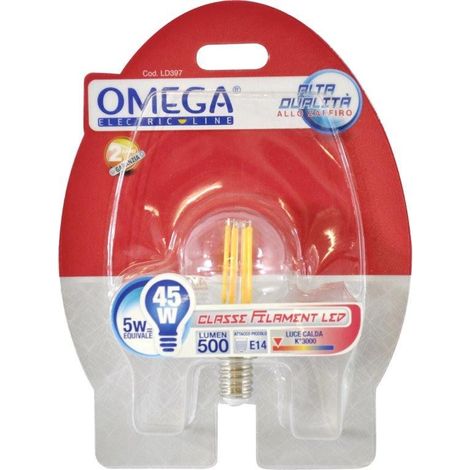 LAMPADINA A FILAMENTO SFERA P45 5W E2143000K