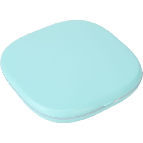 Miroir de Maquillage LED Double Face 3X, Pliable avec Lumière Blanche, Design Vert (1/5)