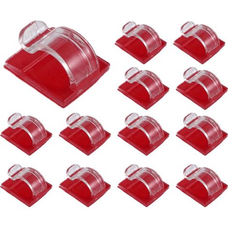 Haken für Lichterketten im Außenbereich, 50er-Packung, transparenter Haken mit wasserfester Kleberückseite (1/4)
