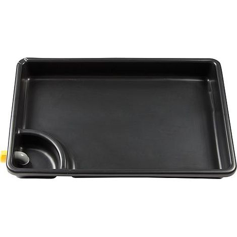 Bac a vidange d'huile MKR 100SE avec siphon et tubulures ecoulement 800x530x100 mm