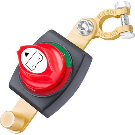 12V 24V 48V Battery Switch, 180° Adjustable, Main ON-OFF Switch for Car, Truck, Boat, Yacht, Caravan, Motorcycle, Vehicle (1/5)