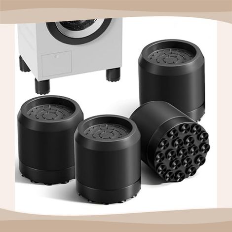 Patins amortisseurs de vibrations, lot de 4, 6,3 cm, patins en caoutchouc antidérapants pour lave-linge et sèche-linge