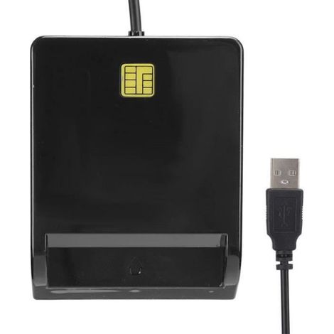 Lecteur De Carte À Puce - USB 2.0 - Compatible Cartes ID Bancaires SIM Mémoire - Pour Windows Et macOS - 1 Pièce