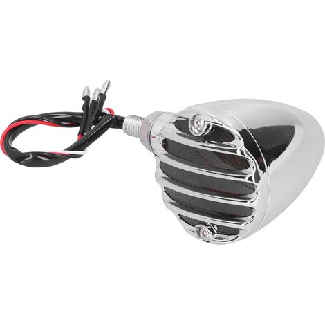 Clignotants Moto Chromés Universels Paire Indicateurs Rétro Motorbike Clignoteurs Avant Arrière (1/5)