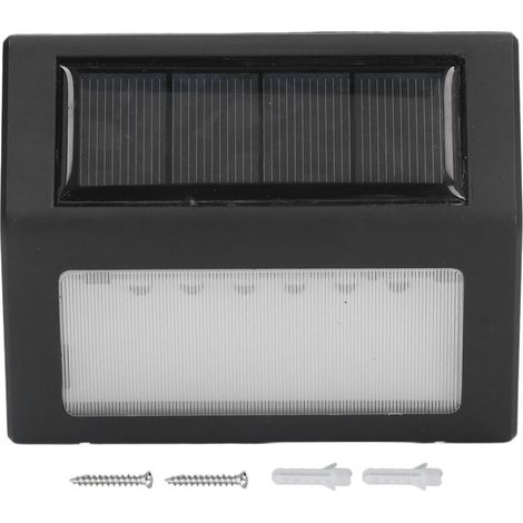 Aplique solar de pared de 6 LED, 10000 h, función automática, tamaño compacto, luz para pasillo, escaleras, jardín y patio - Crezuo