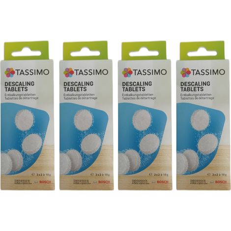 4er Pack - Bosch TCZ6004 Entkalkungstabletten für alle Tassimo Multi-Getränke-Automaten