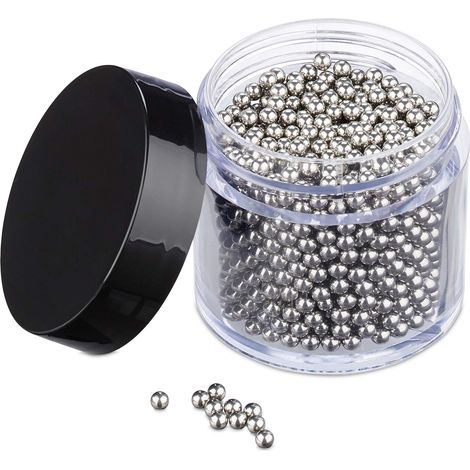Billes nettoyantes Carafe, 1000 pièces, Acier Inoxydable, Nettoyage Bouteilles, décanteurs, vases, argenté (1/5)