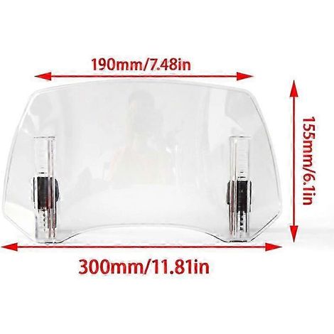 Accessoires pour pare-brise universel de moto BMW R1200GS GSA R1200GS ADV Adventure : extension, spoiler et déflecteur réglable. (1/4)