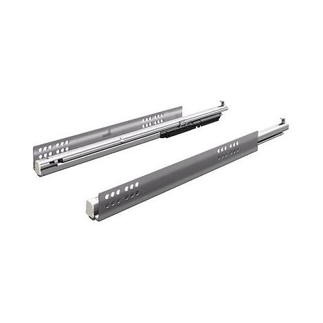 Hettich – Coulisse pour tiroir Quadro V6 P2O Silent System 30 kg L470mm – Système d’amortissement pour fermeture douce – Pour boîtiers Push To Open (1/2)