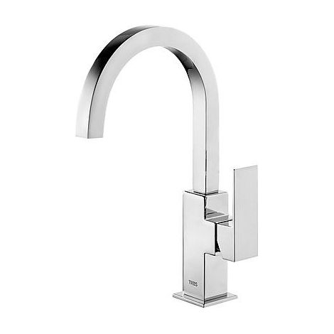 GRIFO MONOMANDO ALTO CON MANETA LATERAL PARA LAVABO (1/2)