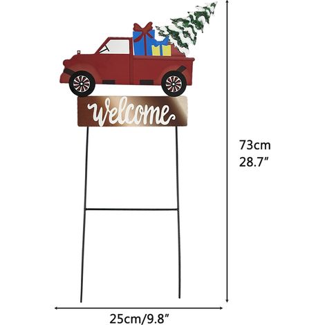 Weihnachts-Gartenschilder, Gartenstecker, Rasendekorationen, Weihnachtsdekorationen für Garten, Rasen, Wege und Außenbereich (1/5)