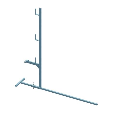 Dimos – Garde-corps MINI h 1,1m pour faible pente – Fixation bas de toit – Balustrade légère pour toiture – Installation rapide et sécurisée