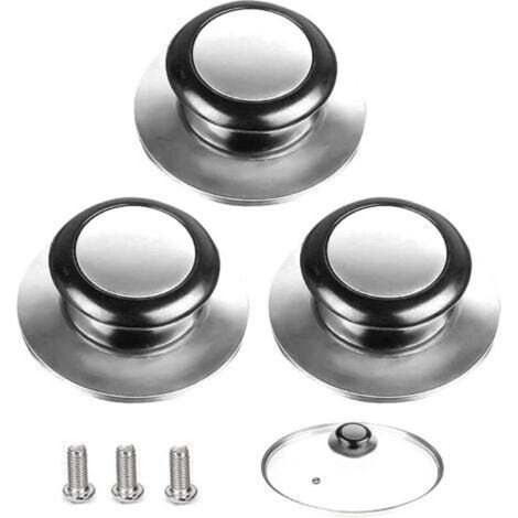 Pomelli per coperchi da cucina – Set da 5, compatibili con coperchi in vetro e acciaio inossidabile, maniglie riparabili (1/4)