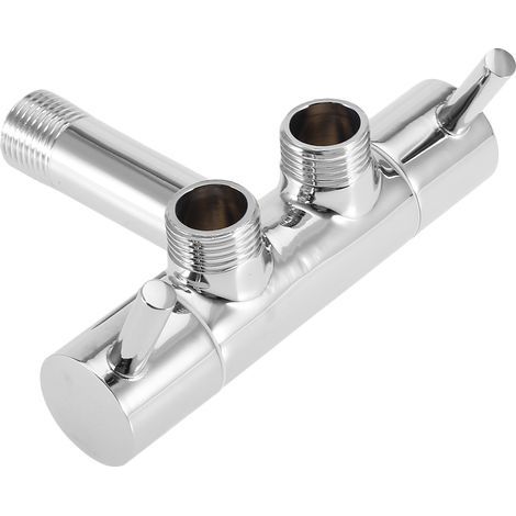 Valve Douche Bras de Douche Inverseur 2 Voies En Laiton pour Contrôler le Courant d’Eau pour Douche Salle De Bains Lavabo Robinets, Filetage de Tuyau G1 / 2 " (1/5)