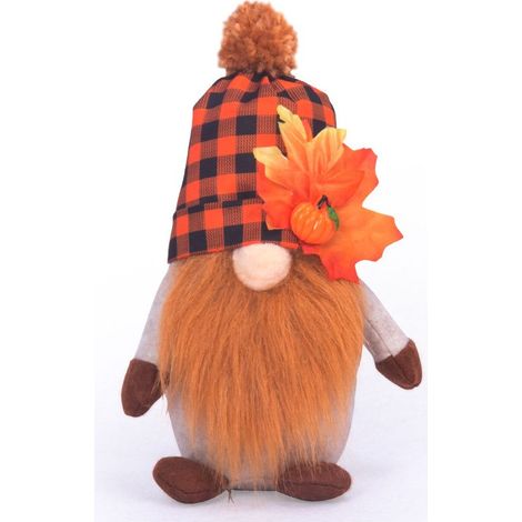 Fête de la récolte de la citrouille d'Halloween Feuille d'érable Poupée sans visage Gnome Thanksgiving Ornement de poupée d'automne (modèle masculin) (1/5)