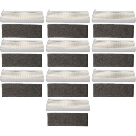 Pièces de filtre pour aspirateur Robot Tikom G8000 Pro Honiture G20 Laresar Evol 3, 10 pièces, haute efficacité, particules d'air