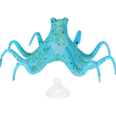Simulation fluorescente artificielle en Silicone, décoration d'aquarium de poulpe (bleu) (1/5)