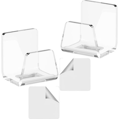 Lot de 2 porte-éponges antirouille pour évier de cuisine - En acrylique - Économie d'espace - Accessoires de salle de bain - Porte-éponge de cuisine (1/5)