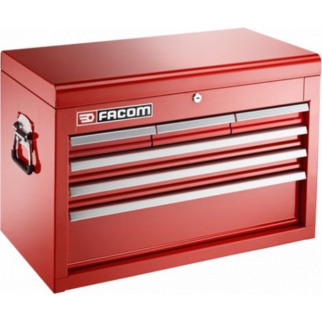 Facom – Servante d'atelier 6 tiroirs – Dimensions 663 x 335 x 438mm – Charge maximale élevée – Pour espaces de travail professionnels