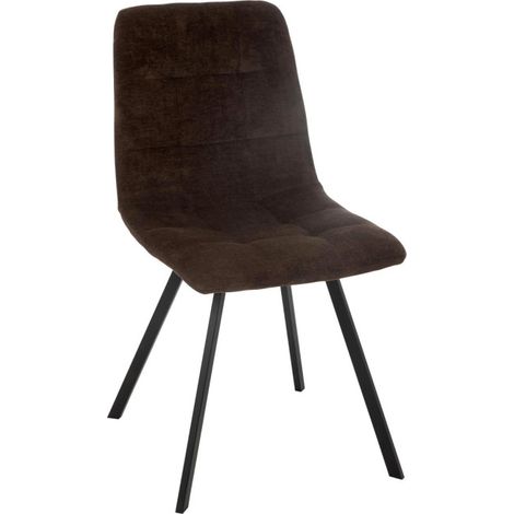 Chaise Matelassée "Clark" 85cm Marron (1/5)