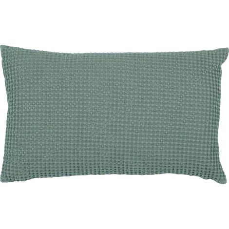 Coussin Décoratif Recyclé Coloris Vert-de-Gris pour Salon et Chambre - 30 x 50 cm - PANGIVO