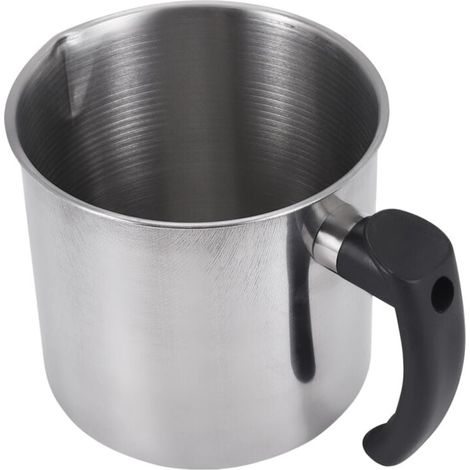 Pot De Coulée Pour Fabrication Bougies Fonte Cire Double Chaudière 44 Oz Pichet Poignée Résistante Chaleur (1/4)