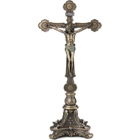 Signes Grimalt Figurines en bronze Jésus sur la croix Bronze Bronze Gold 10x15x32cm 22283